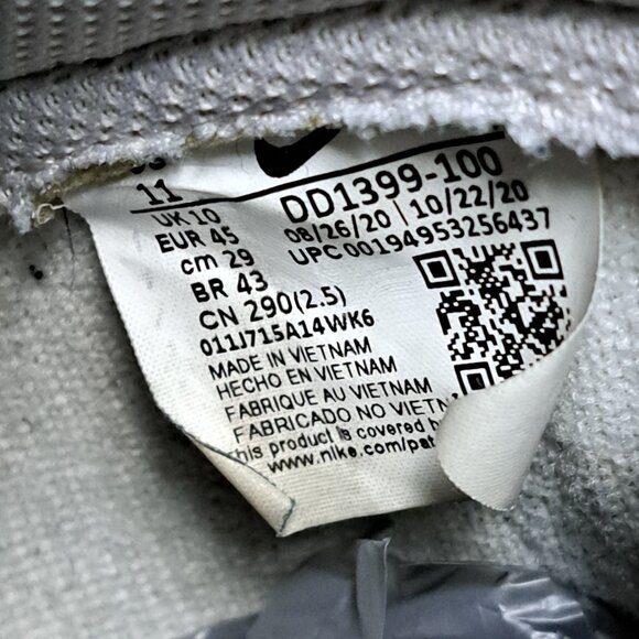 %Size 11 Nike Dunk High DD1399-100 Men Sneakers White Vast Gray Leather Shoes A6 main image 10